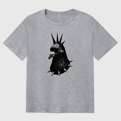 Футболка оверсайз мужская Панк голубь, цвет: меланж