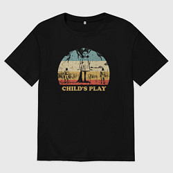 Футболка оверсайз мужская Детская игра, цвет: черный