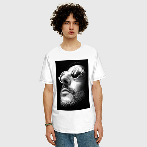 Мужская футболка оверсайз Леон персонаж / Белый – фото 3