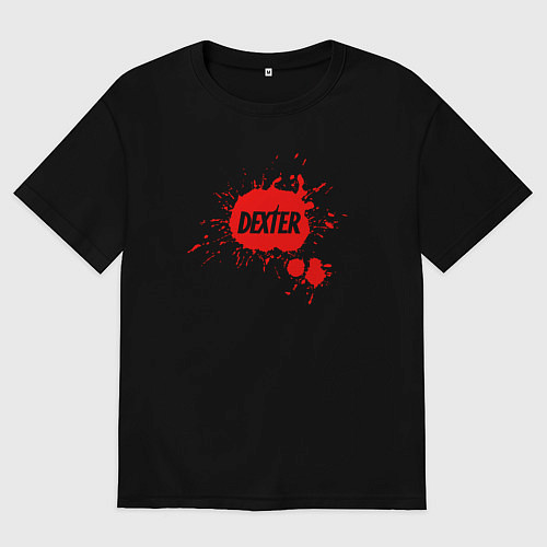 Мужская футболка оверсайз Blood Dexter / Черный – фото 1