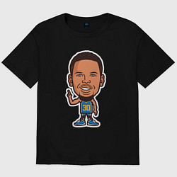 Футболка оверсайз мужская Малыш Стеф Карри, цвет: черный