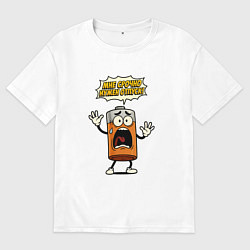 Футболка оверсайз мужская Мне срочно нужен отпуск, цвет: белый