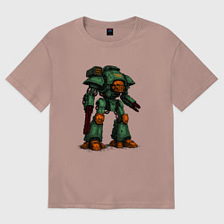 Футболка оверсайз мужская Имперский мощный титан, цвет: пыльно-розовый