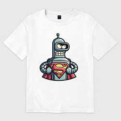 Футболка оверсайз мужская Super Bender meme, цвет: белый