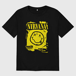 Футболка оверсайз мужская Nirvana 1987, цвет: черный