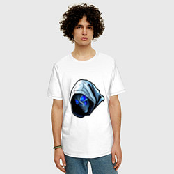 Футболка оверсайз мужская Sci-fi reaper, цвет: белый — фото 2