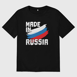 Футболка оверсайз мужская Made in Russia, цвет: черный
