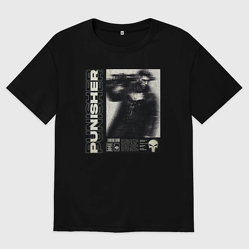 Мужская футболка оверсайз Каратель y2k / Черный – фото 1