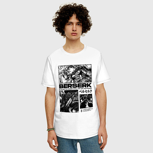 Мужская футболка оверсайз Гатс из берсерка / Белый – фото 3