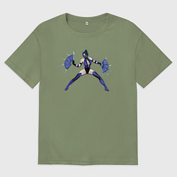 Футболка оверсайз мужская Принцесса Китана, цвет: авокадо