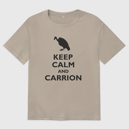 Мужская футболка оверсайз Carrion / Миндальный – фото 1