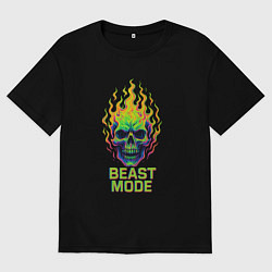 Футболка оверсайз мужская Beast mode, цвет: черный