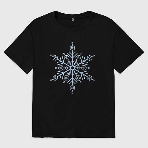 Мужская футболка оверсайз Акадза 3 высшая луна / Черный – фото 1