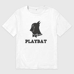 Футболка оверсайз мужская Playbat, цвет: белый