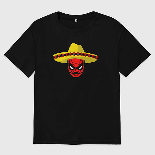 Мужская футболка оверсайз Мексиканский человек-паук / Черный – фото 1