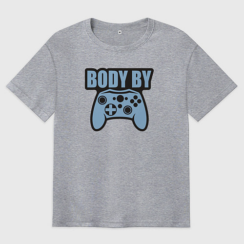 Мужская футболка оверсайз Тело в игре / Меланж – фото 1