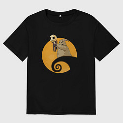 Футболка оверсайз мужская Король хэллоуина, цвет: черный