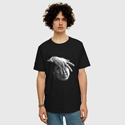 Футболка оверсайз мужская Gordon Cole: fingers, цвет: черный — фото 2