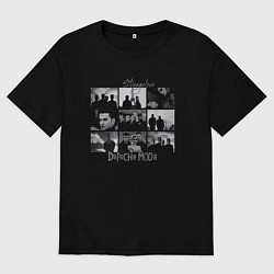 Футболка оверсайз мужская Depeche Mode - Strangelove - music video shots, цвет: черный