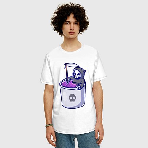 Мужская футболка оверсайз Ванна смерти / Белый – фото 3