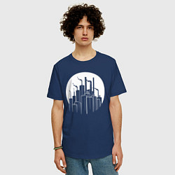 Футболка оверсайз мужская Лунный завод, цвет: тёмно-синий — фото 2