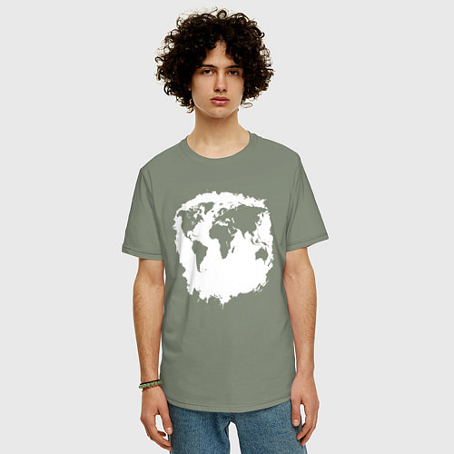 Мужская футболка оверсайз Тень Земли / Авокадо – фото 3
