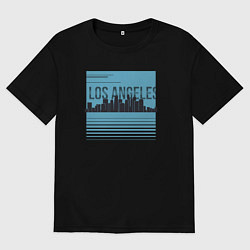 Футболка оверсайз мужская Los Angeles city, цвет: черный
