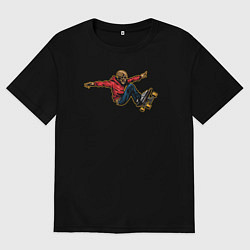 Футболка оверсайз мужская Skeletor skater, цвет: черный