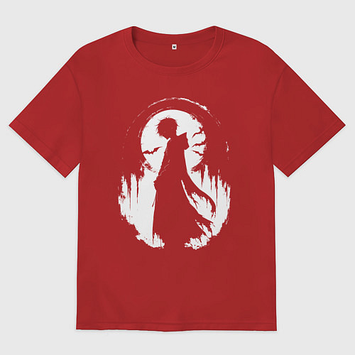 Мужская футболка оверсайз Аниме гот / Красный – фото 1