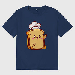 Футболка оверсайз мужская Повар хлебушек, цвет: тёмно-синий