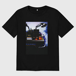 Футболка оверсайз мужская Out a time, цвет: черный