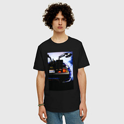 Футболка оверсайз мужская Out a time, цвет: черный — фото 2