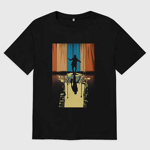 Мужская футболка оверсайз Танцующий Джокер / Черный – фото 1