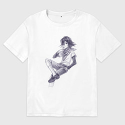 Футболка оверсайз мужская Данганронпа V3 - Кокичи Ома, цвет: белый