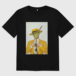 Футболка оверсайз мужская Маска - Джим Керри, цвет: черный