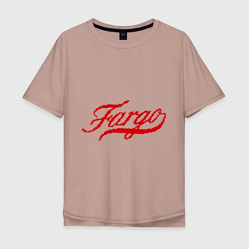 Мужская футболка оверсайз Fargo / Пыльно-розовый – фото 1