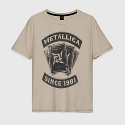 Футболка оверсайз мужская Metallica: since 1981, цвет: миндальный