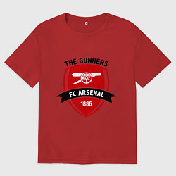 Футболка оверсайз мужская FC Arsenal: The Gunners, цвет: красный
