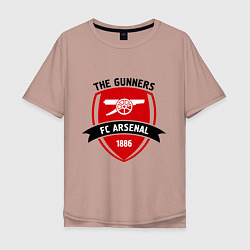 Футболка оверсайз мужская FC Arsenal: The Gunners, цвет: пыльно-розовый