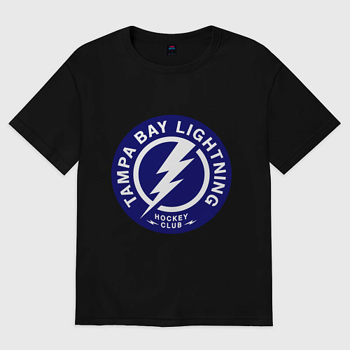 Мужская футболка оверсайз HC Tampa Bay Lightning / Черный – фото 1