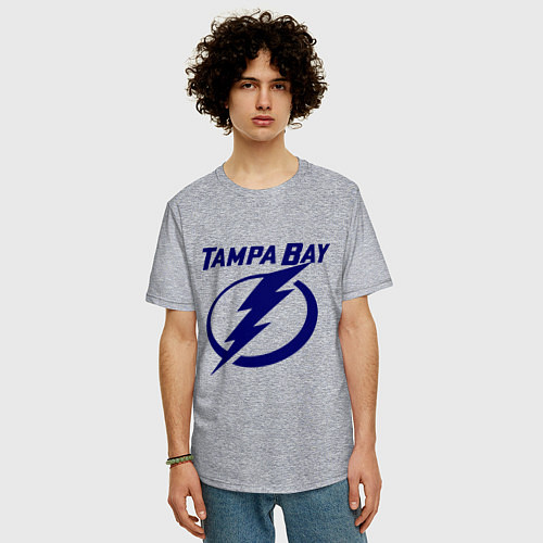 Мужская футболка оверсайз HC Tampa Bay / Меланж – фото 3