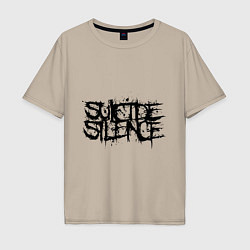 Футболка оверсайз мужская Suicide Silence, цвет: миндальный