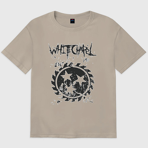 Мужская футболка оверсайз Whitechapel / Миндальный – фото 1