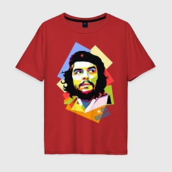 Футболка оверсайз мужская Che Guevara Art, цвет: красный