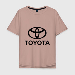Футболка оверсайз мужская Toyota Logo, цвет: пыльно-розовый