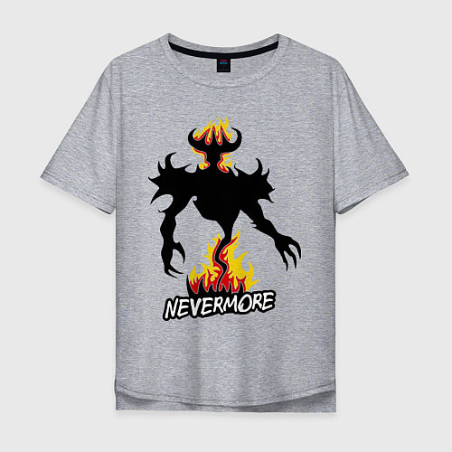 Мужская футболка оверсайз Nevermore Fire / Меланж – фото 1