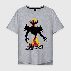 Футболка оверсайз мужская Nevermore Fire, цвет: меланж