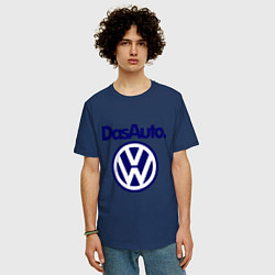 Футболка оверсайз мужская Volkswagen Das Auto, цвет: тёмно-синий — фото 2