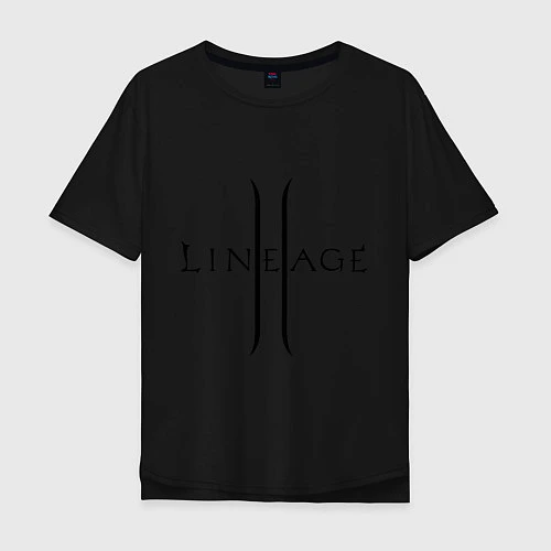 Мужская футболка оверсайз Lineage logo / Черный – фото 1