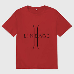 Футболка оверсайз мужская Lineage logo, цвет: красный